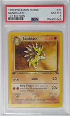 V1720: 1999: Sandslash: 41/62: 1ST Edition: Fossil: PSA: 8: NM-MT: 102261323